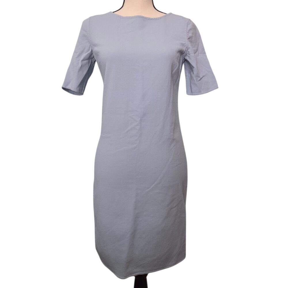 Giorgio's Palm Beach Virgin Wool Sheath Dress Sz IT 44 Blue Made in Italy